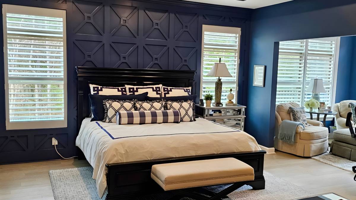 Shutters in a bedroom near Clayton, North Carolina (NC)