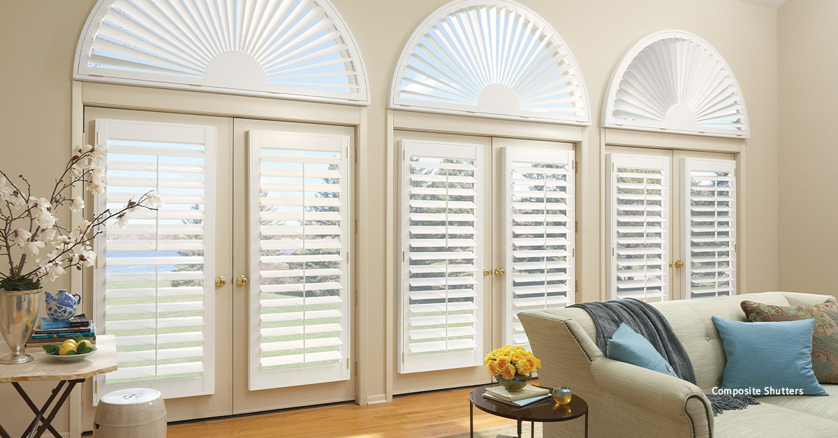Custom shutters from Southern Accent Shutters & Blinds in a living room near Clayton, NC.